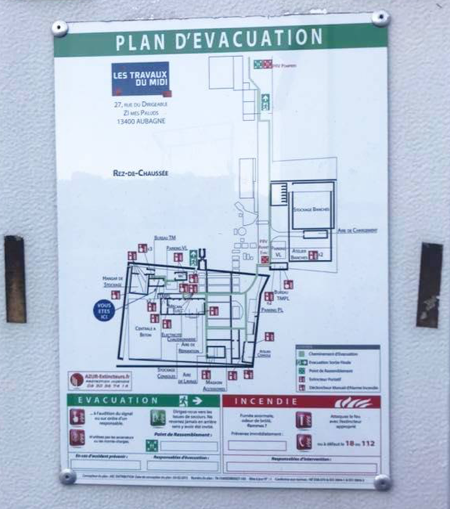 plan d'çvacuation norme française